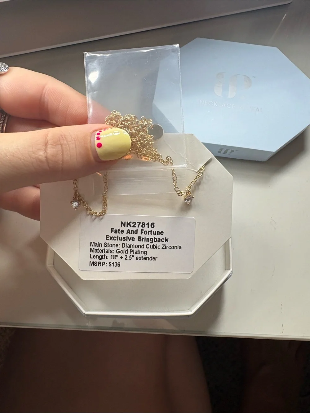 Gold Crystal Pendant Necklace by bomb party